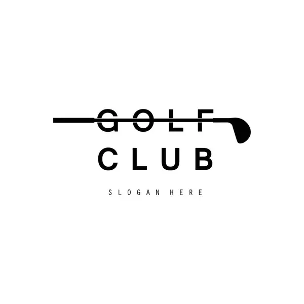 Golf logosu tasarım vektör şablonu, golf şampiyonası logosu, golf bayrağı illüstrasyonu, yaratıcı ikon, tasarım konsepti.