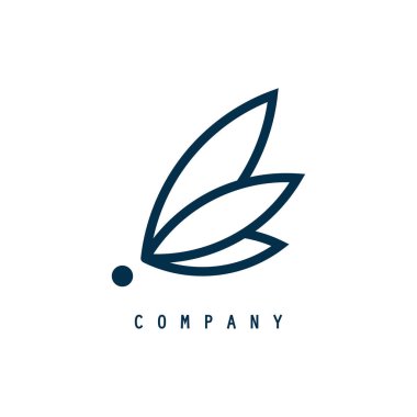 Güzellik Kelebeği Logo Şablonu Vektör simgesi tasarımı