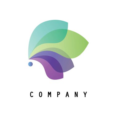 Güzellik Kelebeği Logo Şablonu Vektör simgesi tasarımı