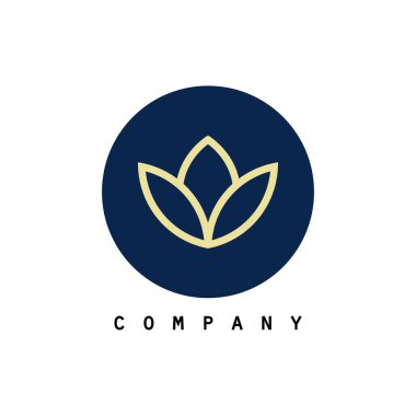 Lotus çiçeği. Paketleme, şirket kimliği, etiketler, kartpostallar, davetiyeler için Contour vektör illüstrasyonuName.