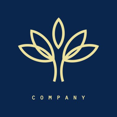 Lotus çiçeği. Paketleme, şirket kimliği, etiketler, kartpostallar, davetiyeler için Contour vektör illüstrasyonuName.