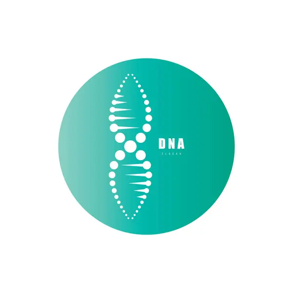 DNA molekül logosu tasarımı. Tıbbi gen sarmal yapı logoti vektörü konsepti destekler. Genetik logo