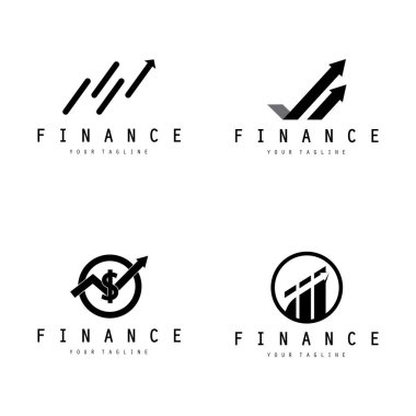 finans / finansal logo yaratıcı ok diyagramı pazar tasarım şablonu