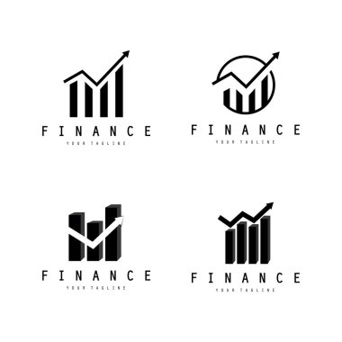 finans / finansal logo yaratıcı ok diyagramı pazar tasarım şablonu