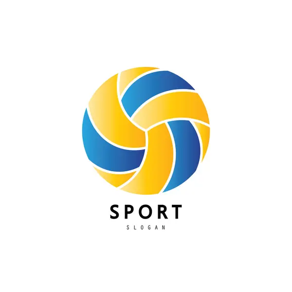 Voleybol kulübü tasarımı. Vektör simgesi çizimi. Spor kulübü amblemi, işaret, logo.