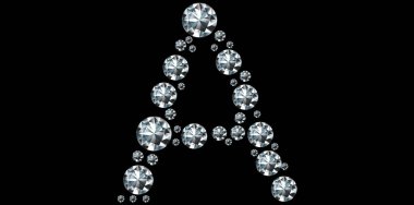 Gümüş Elmaslar Alfabe Mektup A Lüks Metin Tasarım Vektör İllüstrasyonu.