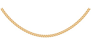 Beyaz Arkaplanda Altın Zincirli Kolye, Eşsiz Güzel Mücevher Vektörü İllüstrasyonu.