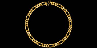 Çarpıcı Altın Zincirli Bilezik Vektör İllüstrasyonu.