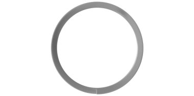 Gerçekçi Gümüş Metal Yüzük Vektörü İllüstrasyonu.