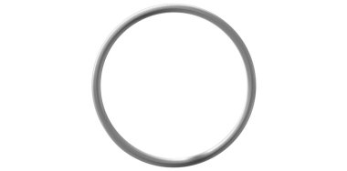 Gerçekçi Gümüş Metal Yüzük Vektörü İllüstrasyonu.