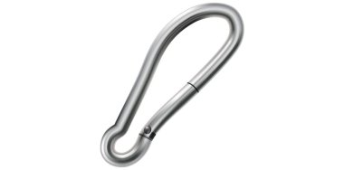 Gerçekçi Gümüş Metal Clasp Vektör İllüstrasyonu.