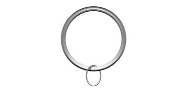 Gerçekçi Gümüş Metal Yüzük Vektörü İllüstrasyonu.