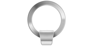 Gerçekçi Gümüş Metal Yüzük Vektörü İllüstrasyonu.