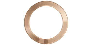 Gerçekçi Rose Gold Metal Yüzük Vektörü İllüstrasyonu.