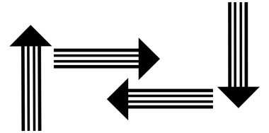 Döndürme Okları Simgesi, Okları Yeniden Yükle Vektör Resmini Ayarla.
