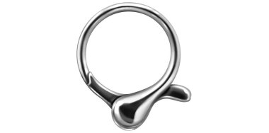 Gerçekçi Gümüş Metal Yüzük Vektörü İllüstrasyonu.