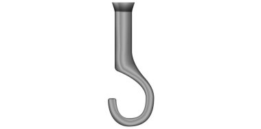 Gerçekçi Gümüş Metal Clasp Vektör İllüstrasyonu.