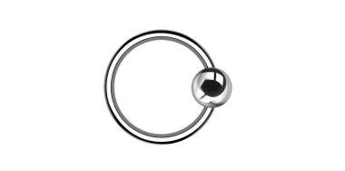 Gerçekçi Gümüş Burun Pin Vektörü İllüstrasyonu.