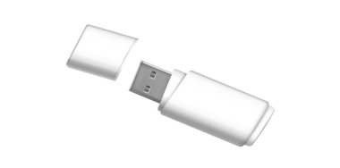 Bellek Belleği USB Dosyası Vektör İllüstrasyonu, Bellek Depolama Aygıtı Beyaz Arkaplanda İzole Edildi.
