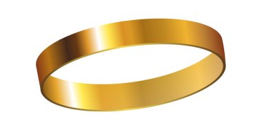 Altın Bangle Antika Mücevher Vektörü İllüstrasyonu.