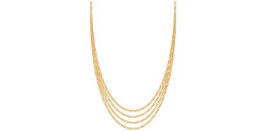 Göz kamaştırıcı Altın Zincirler Beyaz Arkaplanda, Antika Mücevher Vektörü İllüstrasyonu.