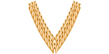 Göz kamaştırıcı Altın Zincirler Beyaz Arkaplanda, Antika Mücevher Vektörü İllüstrasyonu.