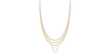 İnci zinciri kolye antika mücevher taşıyıcısı tasviri.