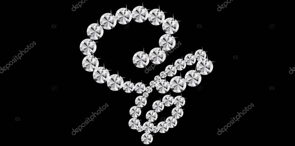 Silver Diamonds Alphabet Letter C Luxury Text Design Vector Illustration.
