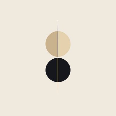 Minimalist geometrik şekil logo vektör sanat tasarımı