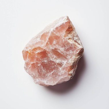 pink quartz crystals on pink background