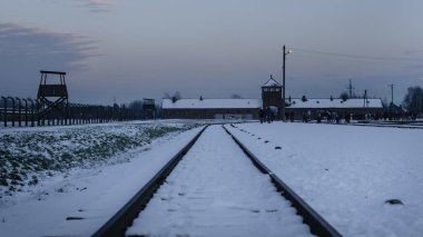 Rail Tracks to Auschwitz: Path of No Return. clipart