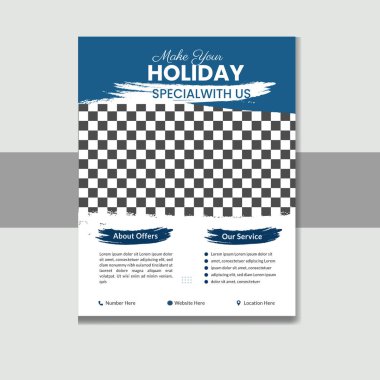 travel business flyer design for marketing clipart