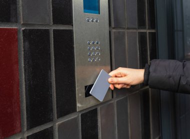 Secure Home System, Electronic Key Card, Intercom Keypad, Using Door Phone, Doorphone, Entryphone, Videophone Call, Digital Electronic Doorbell