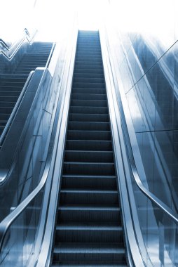 Abstract Escalator, Moving Staircase, Empty Metro Elevator, Electric Stairway, Moving Stairs, Escalator to Success, Future Concept