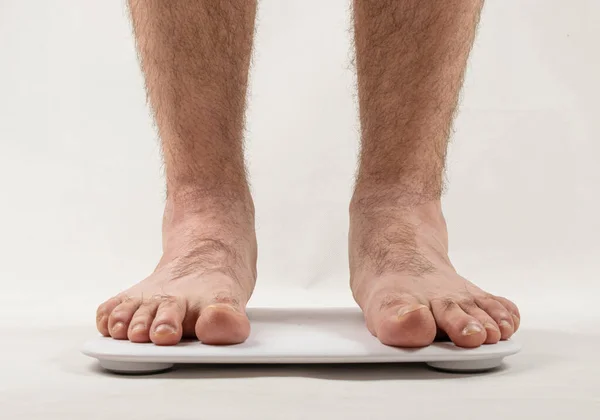 Bare Feet on Weight Scale, Bathroom Scale, Overweight Control, Obese Problem, Lost Weight Concept