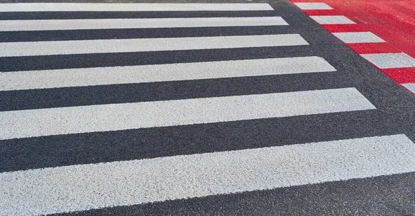 Asphalt Pedestrian Crossing, Grey White Crosswalk, Safety Zebra on City Road