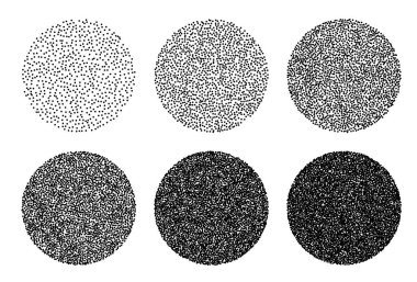 Dot Halftone Round Circle Gradient, Half Tone Texture Background, Stipple Dot Pattern, Spot Fade Effect, Speckled Rings Vector Illustration