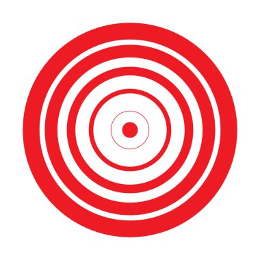 Pain Icon, Painful Spot Mark, Ache Symbol, Inflammation Painkiller Target, Pain Pointing Sign, Red Circle Illness Location, Vector Illustration