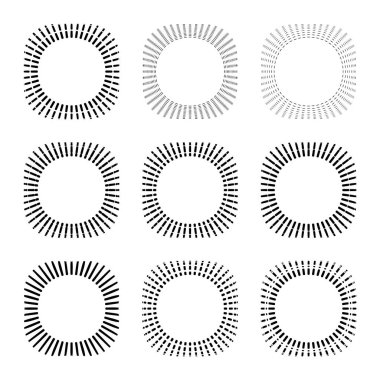 Vintage Sunburst, Retro Sun Vector Icon, Bursting Sun Rays, Black and White Star Pictograph, Speed Line Fast Motion, Sunset Beams Vector Illustration