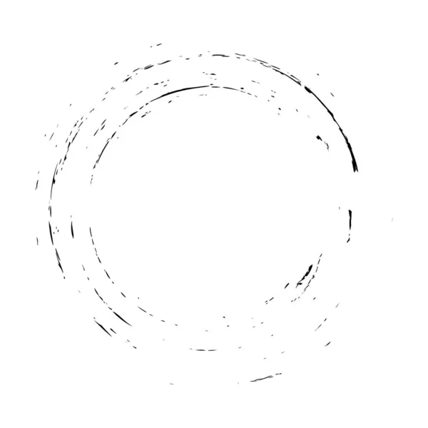 Grunge Shape Texture Rough Circle Stamp Black Paint Ring Frame — стоковый вектор