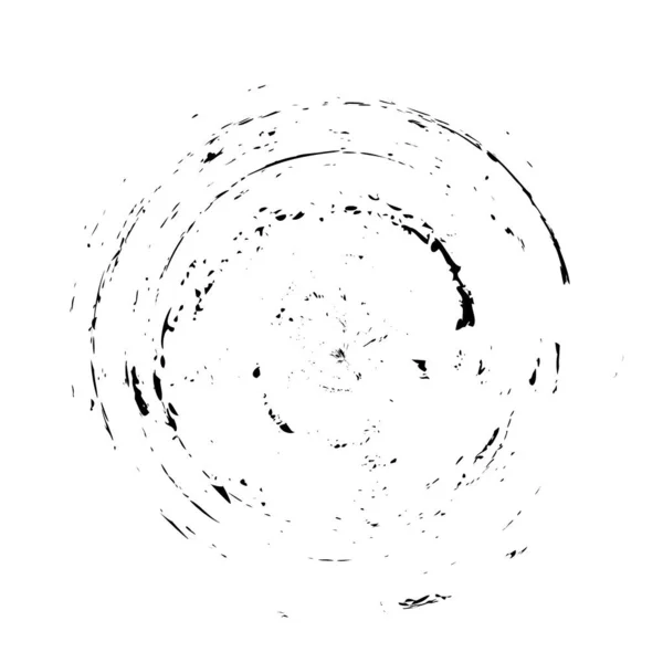 Grunge Shape Texture Rough Circle Stamp Black Paint Ring Frame — Stock vektor