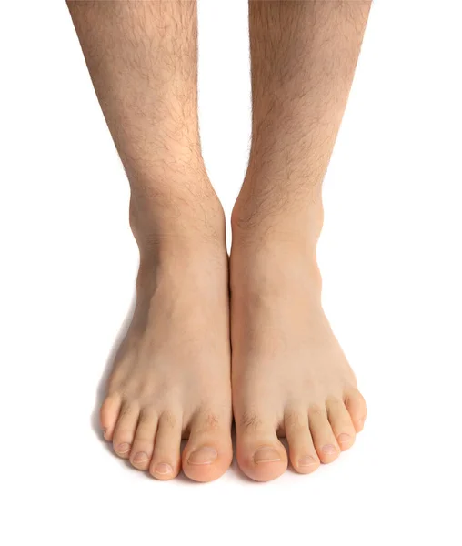 Bare Foot Isolated Teenager Feet Barefoot Massage Heels Legs Pain — 스톡 사진