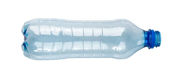 Blue Plastic Bottle Isolated Empty Plastic Bottle Global Pollution Concept — стокове фото