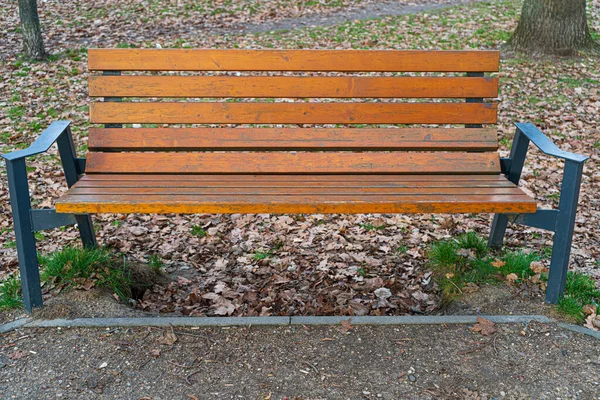 Old Wooden Bench Street Outdoor City Architecture Wooden Benches Outdoor — Stock Photo, Image