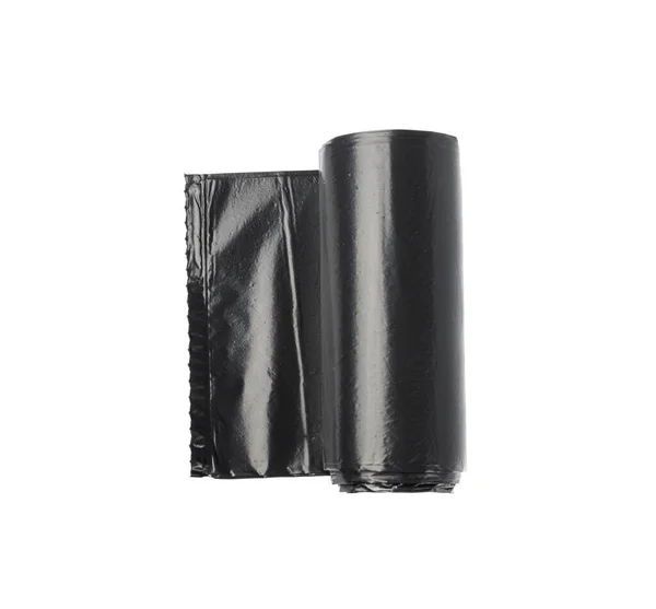 Garbage Bag Roll Isolated Trash Package New Rolled Plastic Bin — Stok fotoğraf