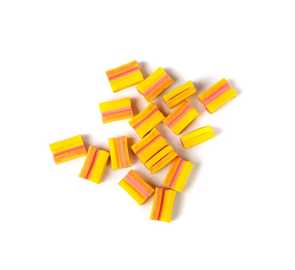 Μασώντας Gum Κύβους Pile Απομονωμένη Φρούτα Χρώμα Φούσκα Gum Σετ — Φωτογραφία Αρχείου