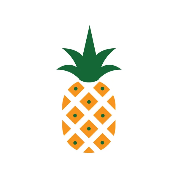 Ícone Abacaxi Silhueta Ananas Design Frutas Tropicais Comosus Símbolo Maçã —  Vetores de Stock