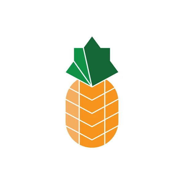 Icono Piña Silueta Ananas Diseño Frutas Tropicales Comosus Aislamiento Símbolo — Vector de stock
