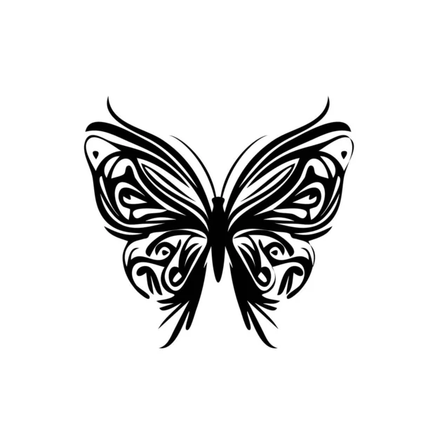 Schmetterlingsikone Mottensymbolset Fliegende Insektensilhouette Schmetterlingsflügel Piktogramm Schmetterlingsvektorillustration Auf Weißem Hintergrund — Stockvektor
