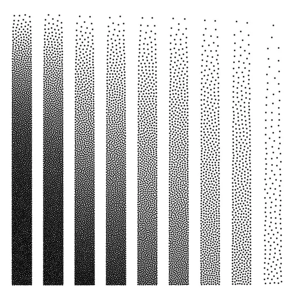 Punkt Halbton Linienverlauf Halbton Textur Hintergrund Stipple Punktemuster Spot Fade — Stockvektor
